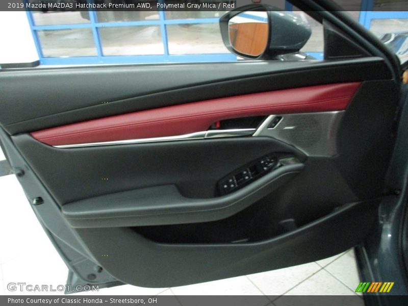Polymetal Gray Mica / Red 2019 Mazda MAZDA3 Hatchback Premium AWD