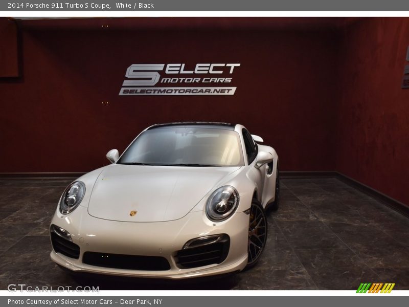 White / Black 2014 Porsche 911 Turbo S Coupe