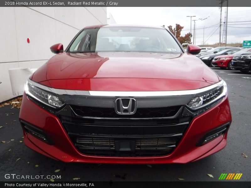 Radiant Red Metallic / Gray 2018 Honda Accord EX-L Sedan