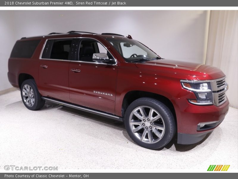 Siren Red Tintcoat / Jet Black 2018 Chevrolet Suburban Premier 4WD