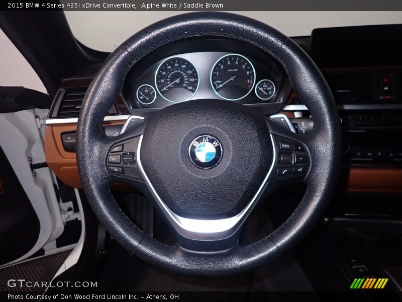 Alpine White / Saddle Brown 2015 BMW 4 Series 435i xDrive Convertible