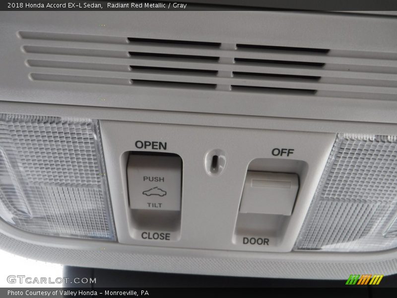 Radiant Red Metallic / Gray 2018 Honda Accord EX-L Sedan