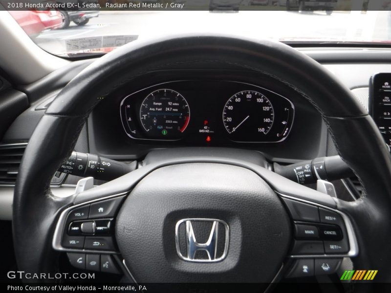 Radiant Red Metallic / Gray 2018 Honda Accord EX-L Sedan