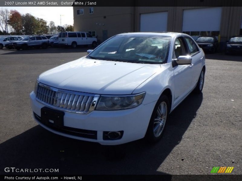 Oxford White / Sand 2007 Lincoln MKZ AWD Sedan