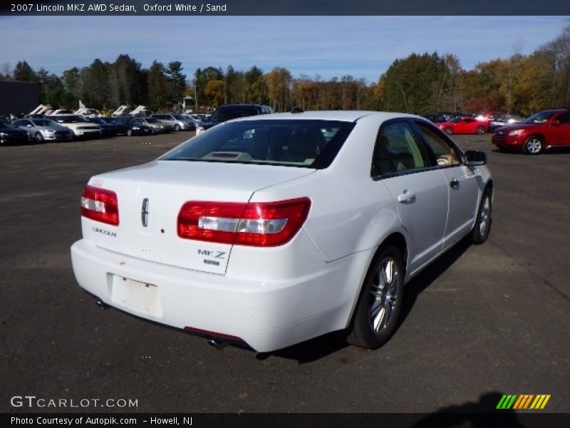 Oxford White / Sand 2007 Lincoln MKZ AWD Sedan
