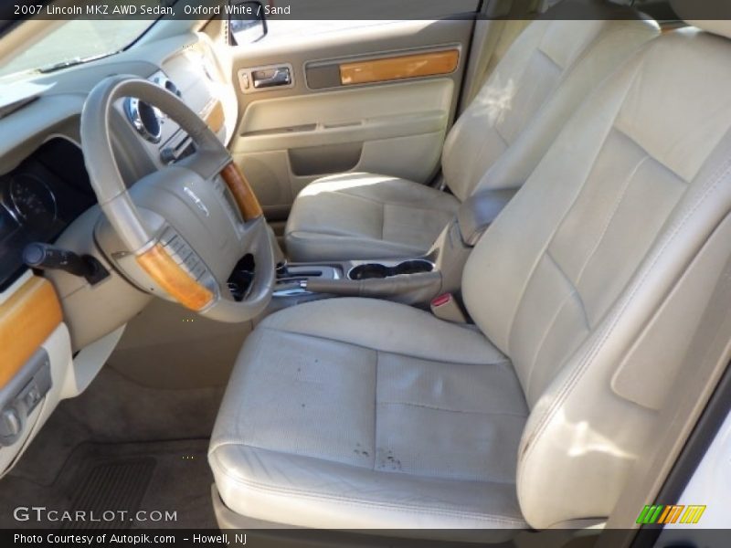 Oxford White / Sand 2007 Lincoln MKZ AWD Sedan