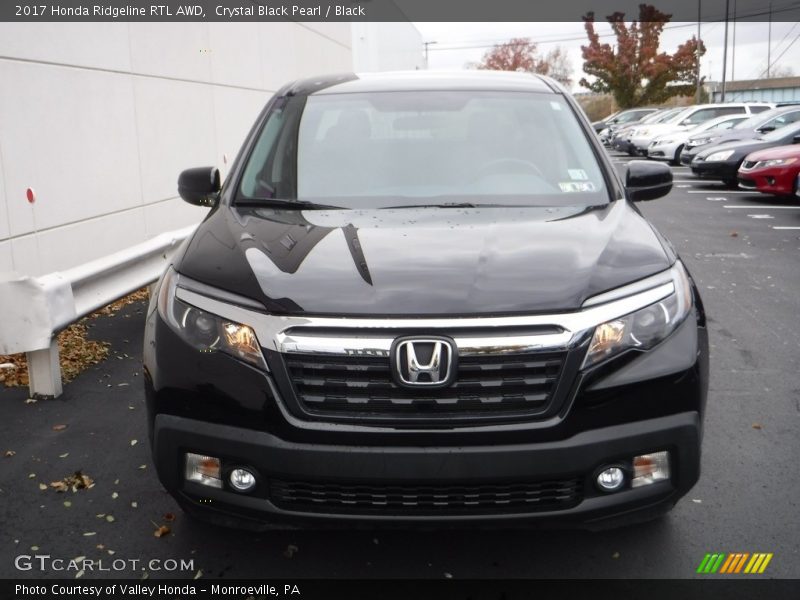 Crystal Black Pearl / Black 2017 Honda Ridgeline RTL AWD