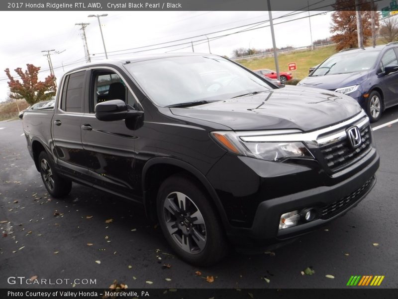 Crystal Black Pearl / Black 2017 Honda Ridgeline RTL AWD