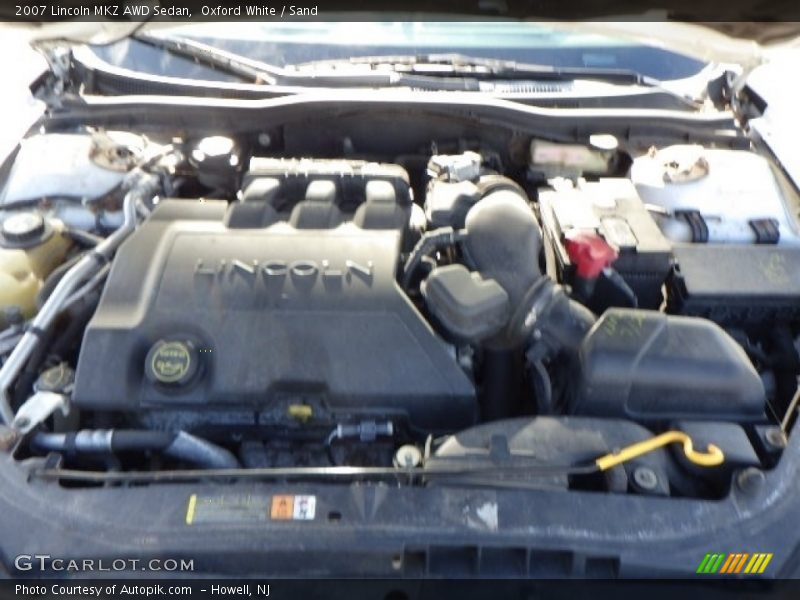 Oxford White / Sand 2007 Lincoln MKZ AWD Sedan