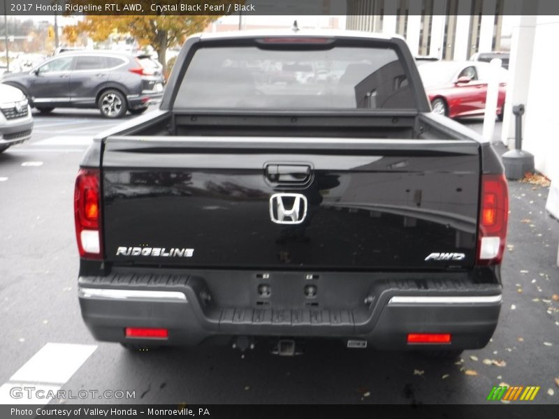 Crystal Black Pearl / Black 2017 Honda Ridgeline RTL AWD