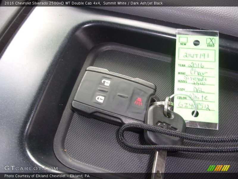 Summit White / Dark Ash/Jet Black 2016 Chevrolet Silverado 2500HD WT Double Cab 4x4