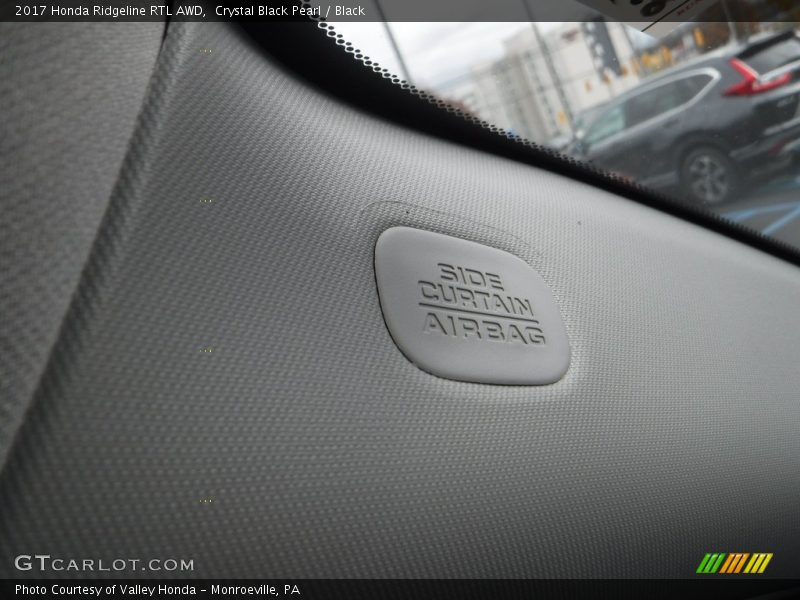 Crystal Black Pearl / Black 2017 Honda Ridgeline RTL AWD