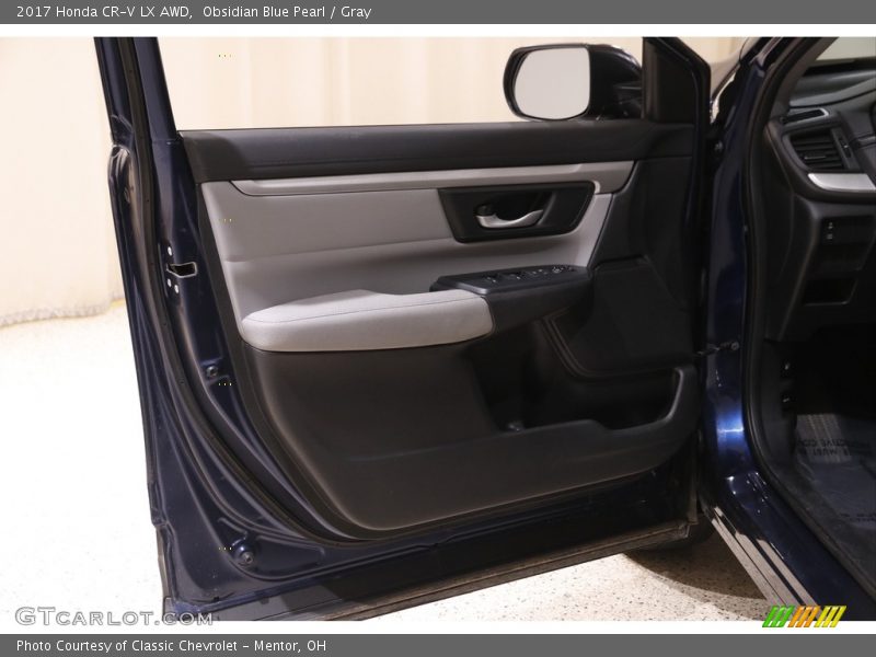 Obsidian Blue Pearl / Gray 2017 Honda CR-V LX AWD