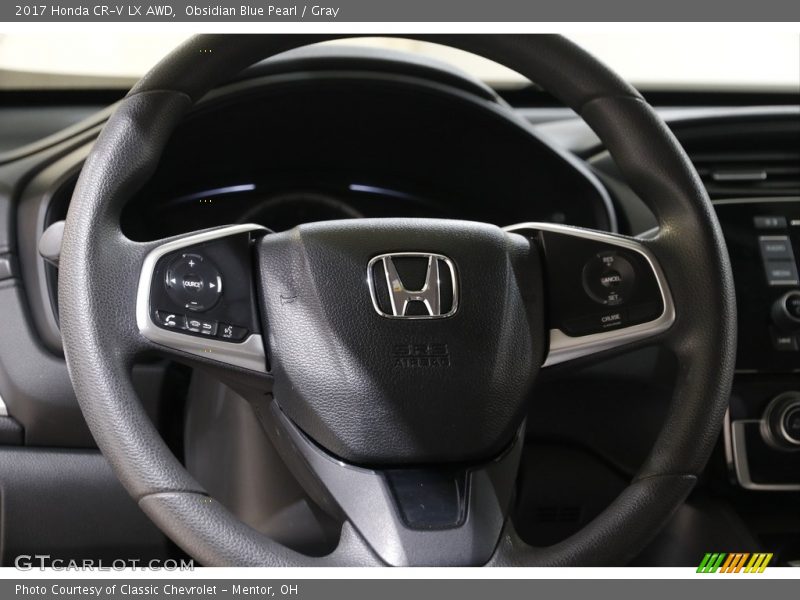 Obsidian Blue Pearl / Gray 2017 Honda CR-V LX AWD