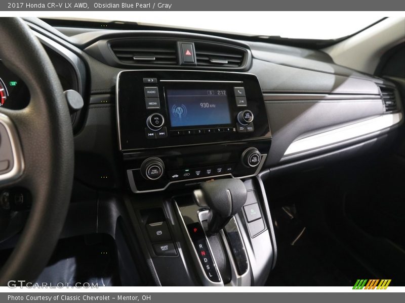 Obsidian Blue Pearl / Gray 2017 Honda CR-V LX AWD