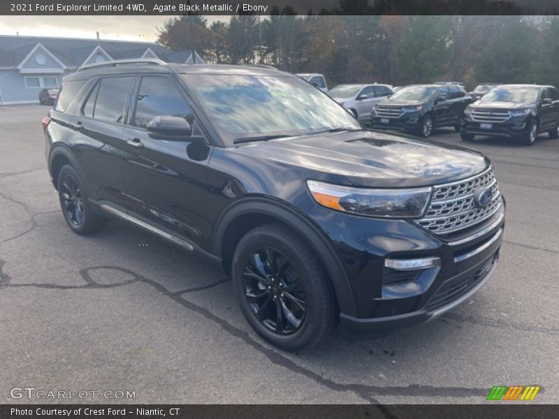 Agate Black Metallic / Ebony 2021 Ford Explorer Limited 4WD