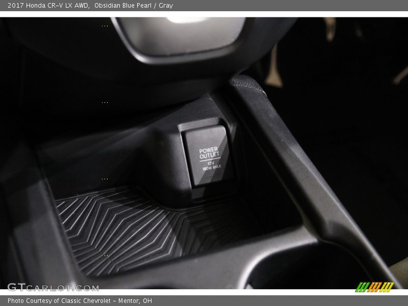 Obsidian Blue Pearl / Gray 2017 Honda CR-V LX AWD