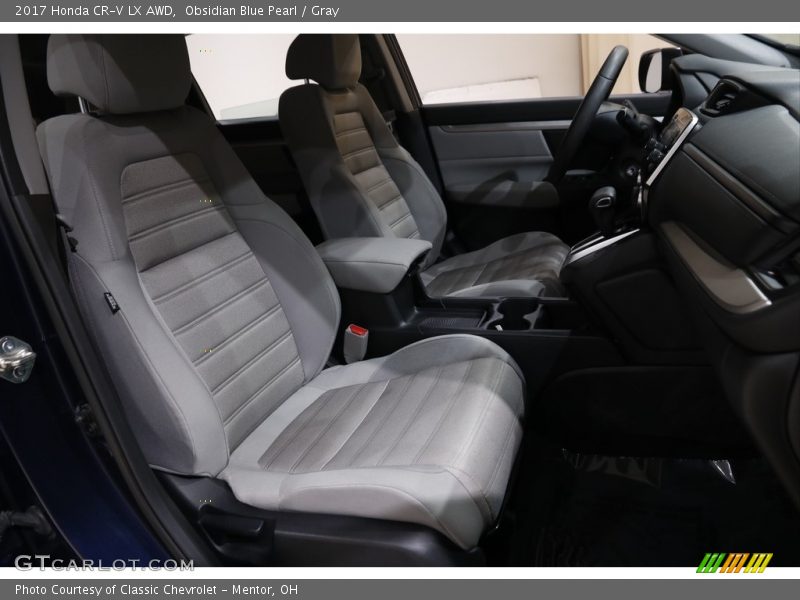 Obsidian Blue Pearl / Gray 2017 Honda CR-V LX AWD