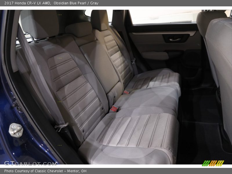 Obsidian Blue Pearl / Gray 2017 Honda CR-V LX AWD