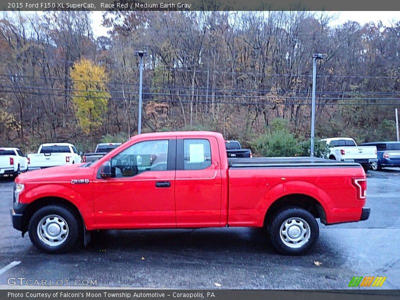 Race Red / Medium Earth Gray 2015 Ford F150 XL SuperCab