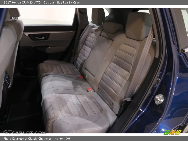 Obsidian Blue Pearl / Gray 2017 Honda CR-V LX AWD