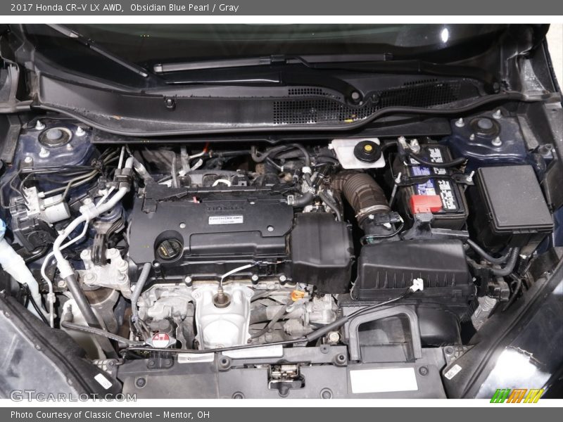 Obsidian Blue Pearl / Gray 2017 Honda CR-V LX AWD