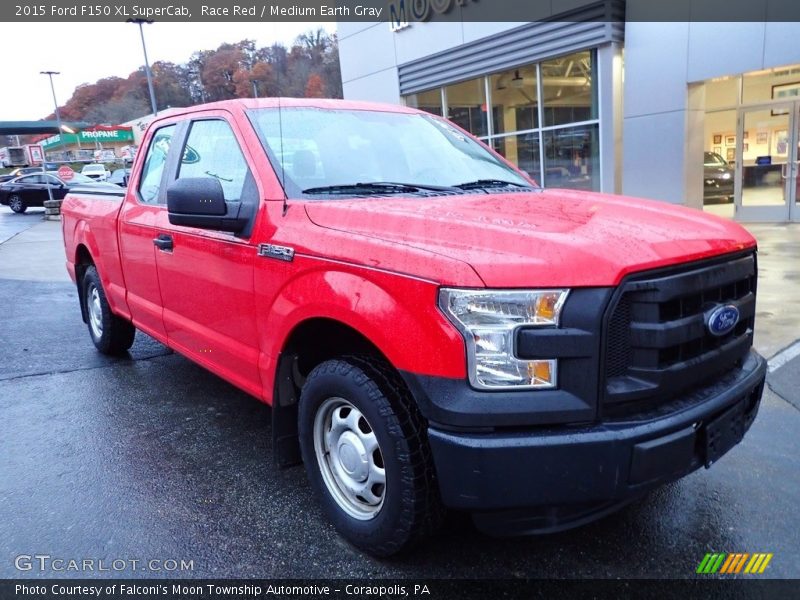 Race Red / Medium Earth Gray 2015 Ford F150 XL SuperCab