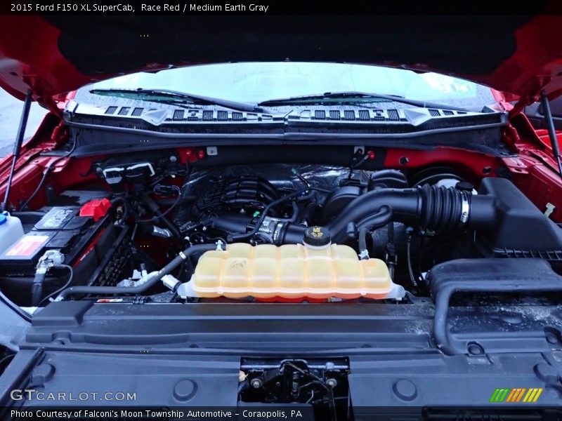 Race Red / Medium Earth Gray 2015 Ford F150 XL SuperCab