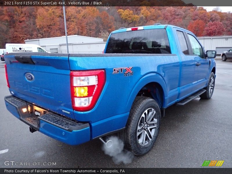 Velocity Blue / Black 2021 Ford F150 STX SuperCab 4x4