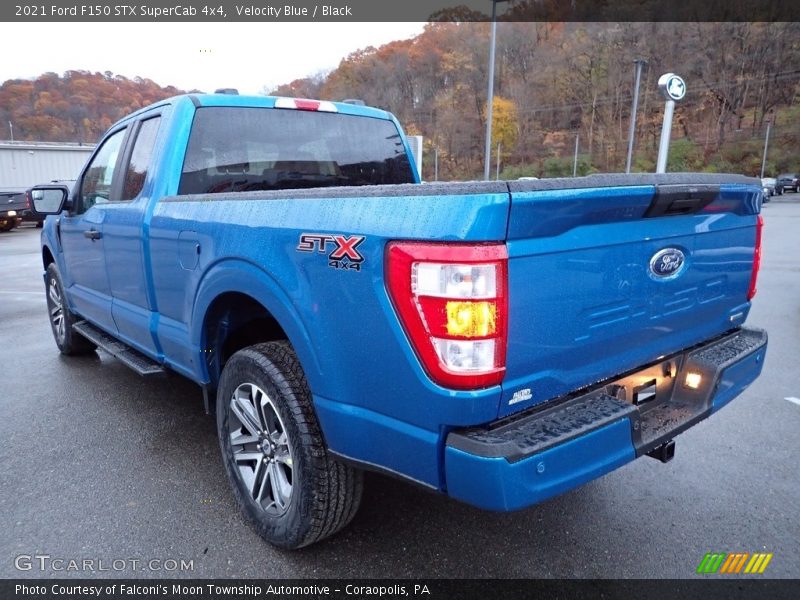 Velocity Blue / Black 2021 Ford F150 STX SuperCab 4x4