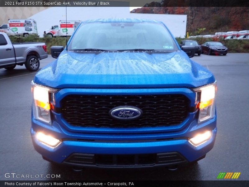 Velocity Blue / Black 2021 Ford F150 STX SuperCab 4x4