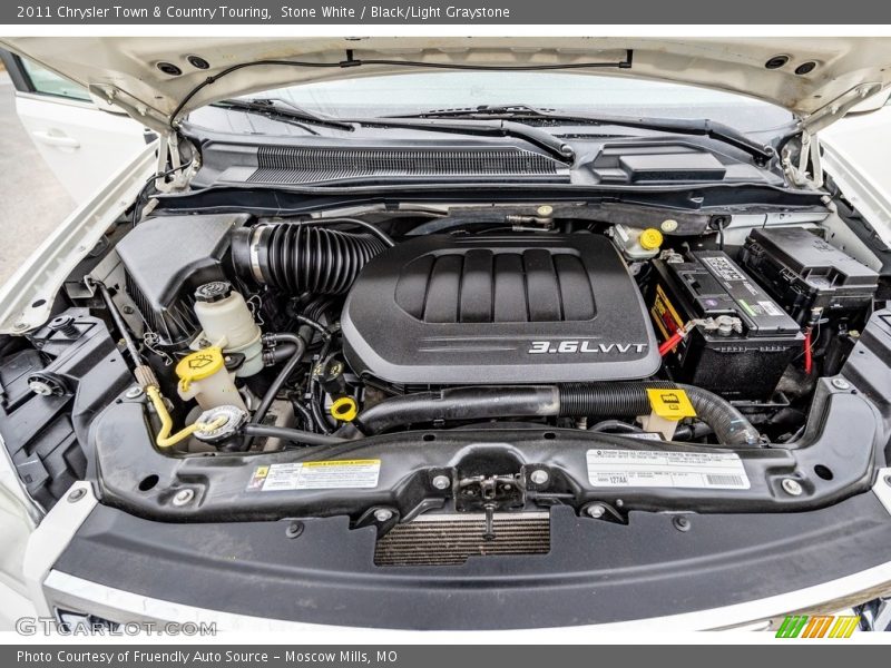 Stone White / Black/Light Graystone 2011 Chrysler Town & Country Touring