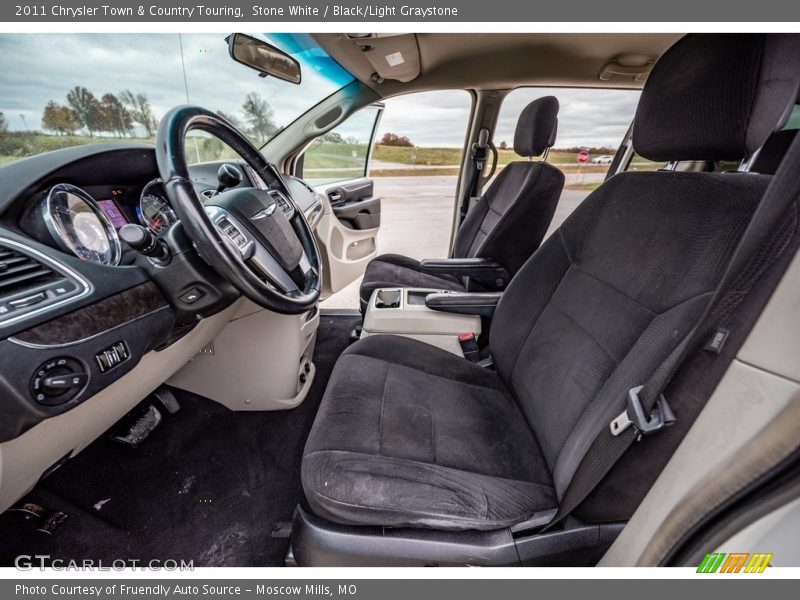 Stone White / Black/Light Graystone 2011 Chrysler Town & Country Touring