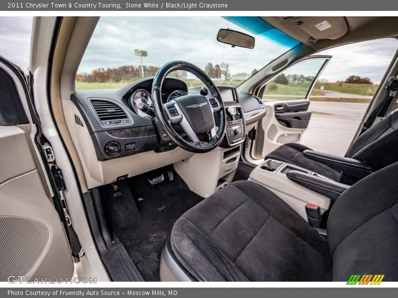 Stone White / Black/Light Graystone 2011 Chrysler Town & Country Touring