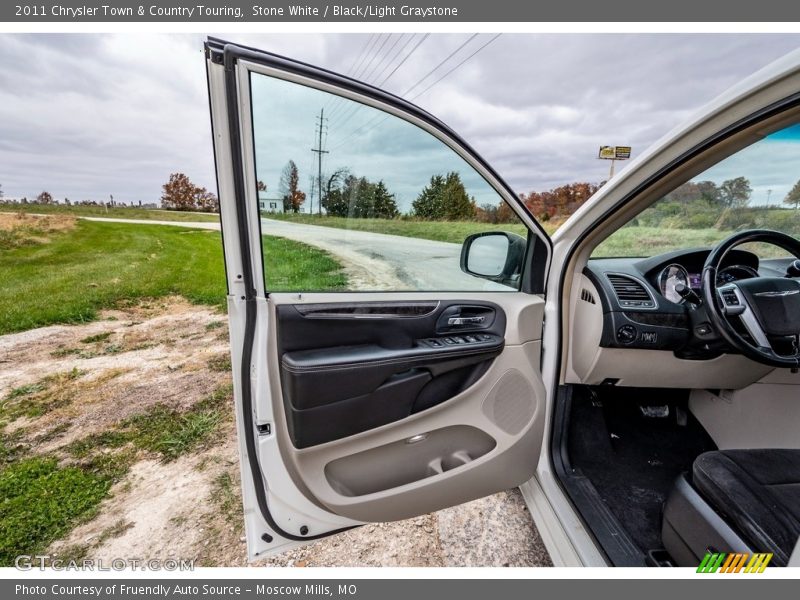 Stone White / Black/Light Graystone 2011 Chrysler Town & Country Touring