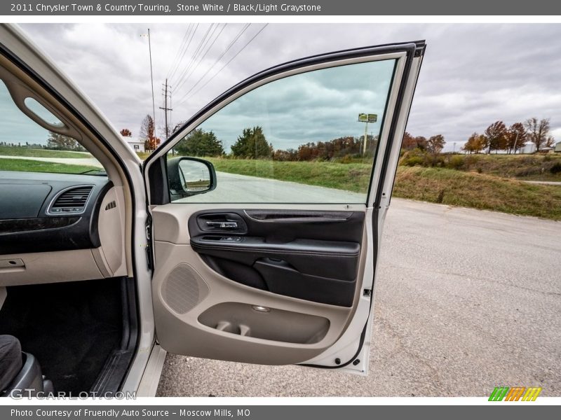 Stone White / Black/Light Graystone 2011 Chrysler Town & Country Touring