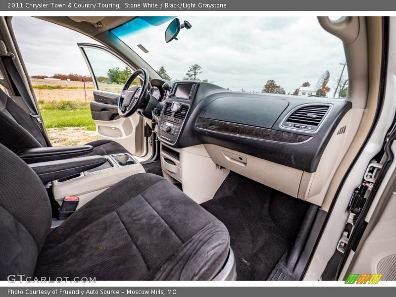 Stone White / Black/Light Graystone 2011 Chrysler Town & Country Touring