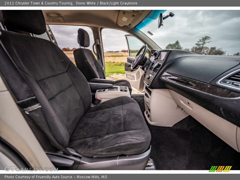 Stone White / Black/Light Graystone 2011 Chrysler Town & Country Touring