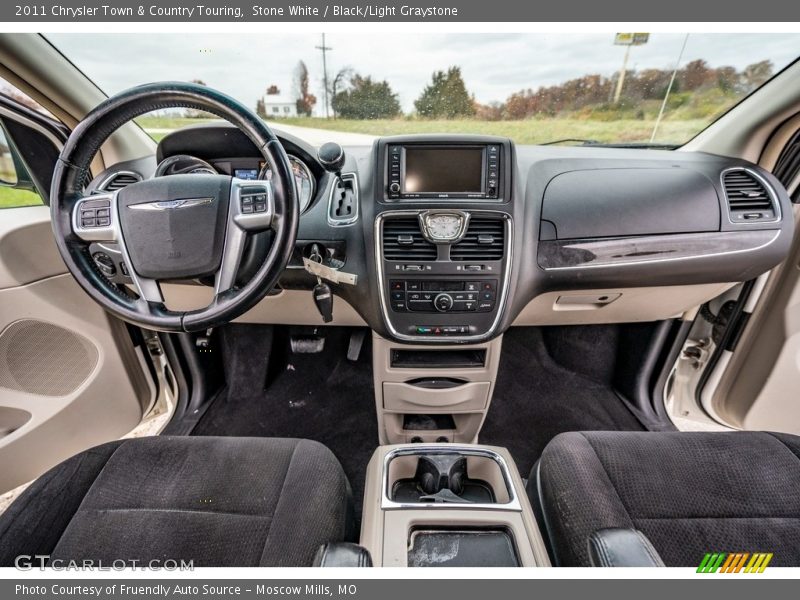 Stone White / Black/Light Graystone 2011 Chrysler Town & Country Touring