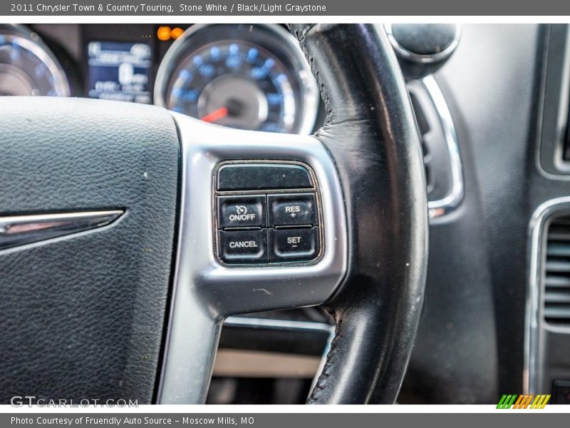 Stone White / Black/Light Graystone 2011 Chrysler Town & Country Touring