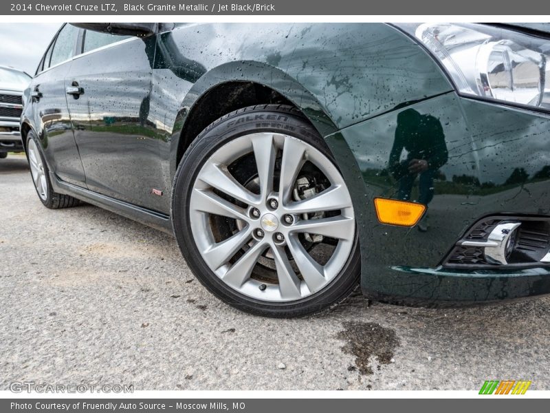 Black Granite Metallic / Jet Black/Brick 2014 Chevrolet Cruze LTZ