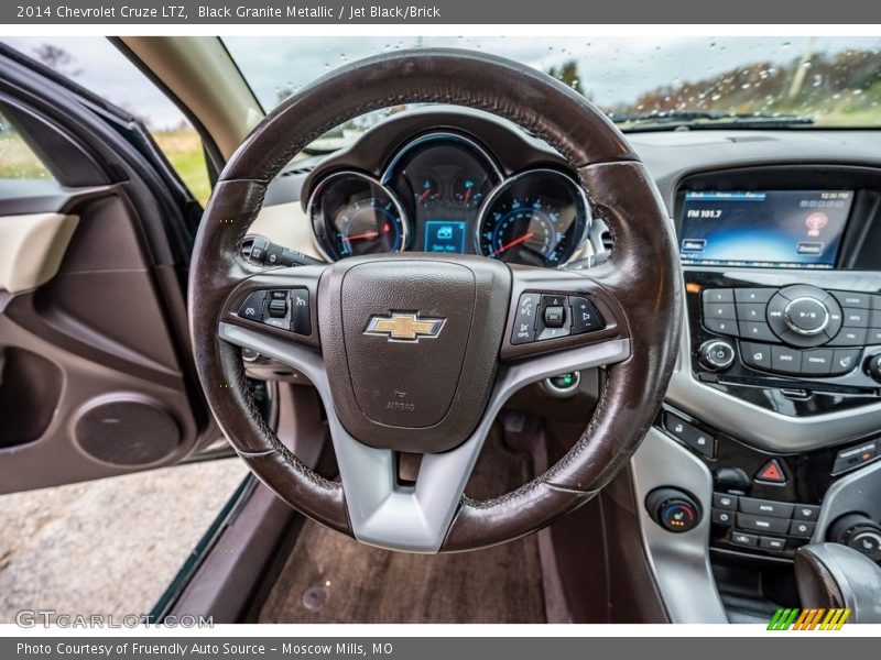 Black Granite Metallic / Jet Black/Brick 2014 Chevrolet Cruze LTZ