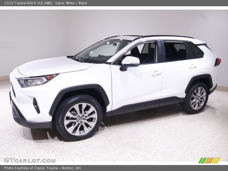 Super White / Black 2019 Toyota RAV4 XLE AWD