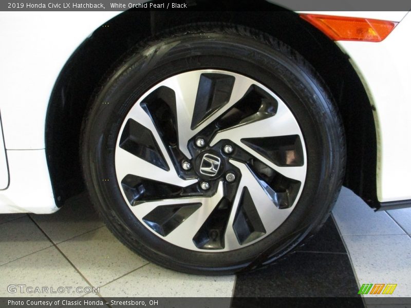 White Orchid Pearl / Black 2019 Honda Civic LX Hatchback