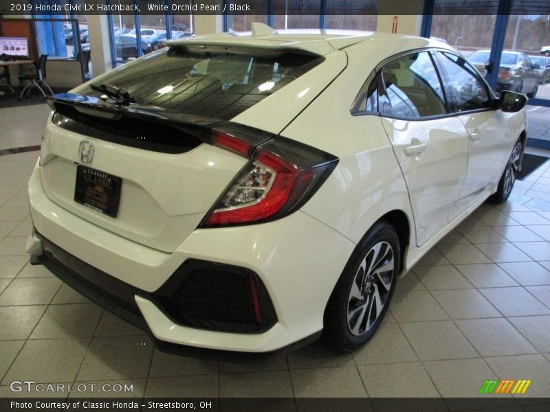 White Orchid Pearl / Black 2019 Honda Civic LX Hatchback