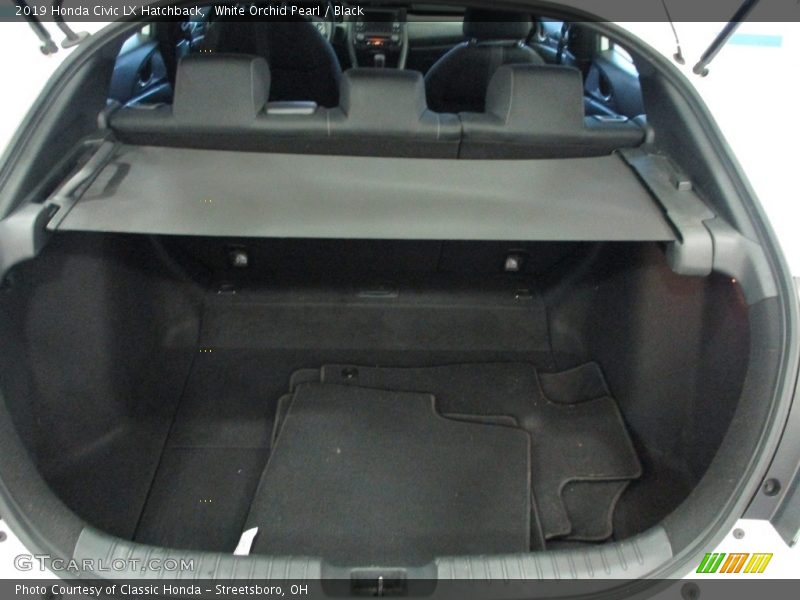 White Orchid Pearl / Black 2019 Honda Civic LX Hatchback