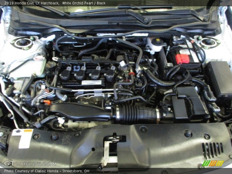 White Orchid Pearl / Black 2019 Honda Civic LX Hatchback