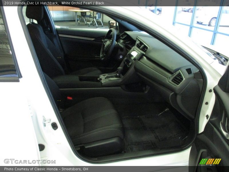 White Orchid Pearl / Black 2019 Honda Civic LX Hatchback