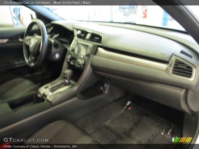 White Orchid Pearl / Black 2019 Honda Civic LX Hatchback