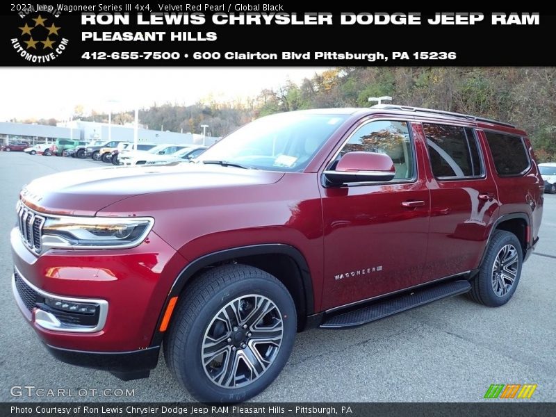Velvet Red Pearl / Global Black 2022 Jeep Wagoneer Series III 4x4